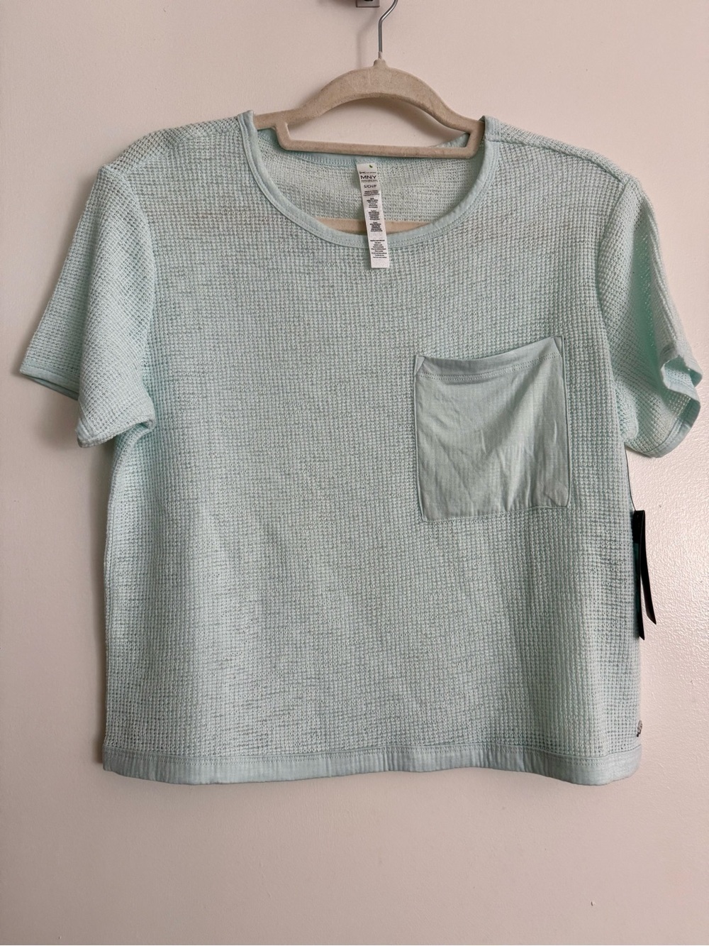 MNY Marc New York Performance Textured Knit Pocket Top
